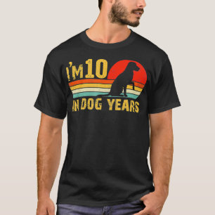 Camiseta Im 10 Em Cachorros Anos 70 Aniversário Vintage Fun