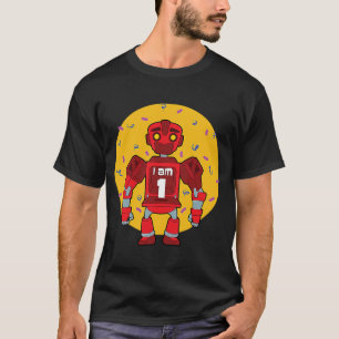 Camiseta Im 1 Birthday Themed Robot