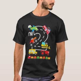 Camiseta Im 2 Veículos De Caminhões De segundo aniversário 