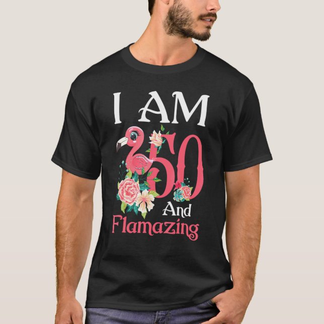 Camiseta Im 50 E Flamingo 50º Aniversário Mulheres B (Frente)