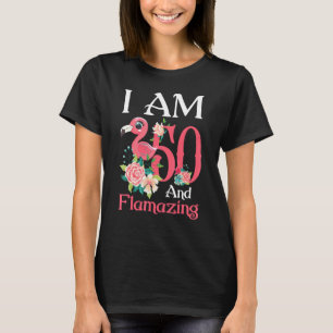 Camiseta Im 50 E Flamingo 50º Aniversário Mulheres B