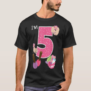 Camiseta Im 5 Festa Spa Birthday Garota Nail Polonês Makeu