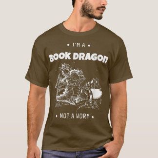 Camiseta I'm A Book Dragon Not A Worm Book Lover642