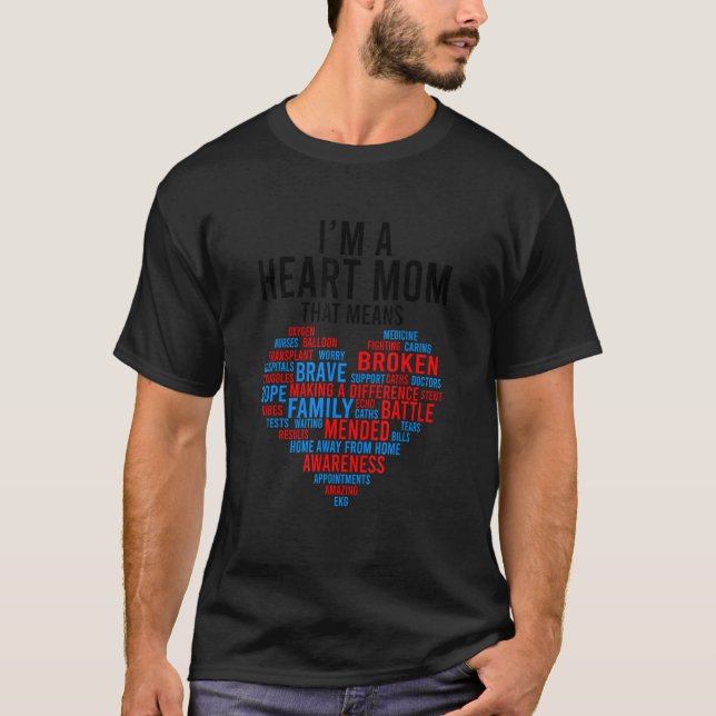 Camiseta I'm A CHD Warrior Mom Congenital Heart Disease CHD (Frente)