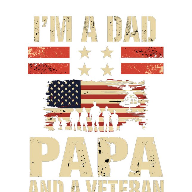Camiseta I'm A Dad Papa Veteran Design For Patriotic Proud  (Criador carregado)