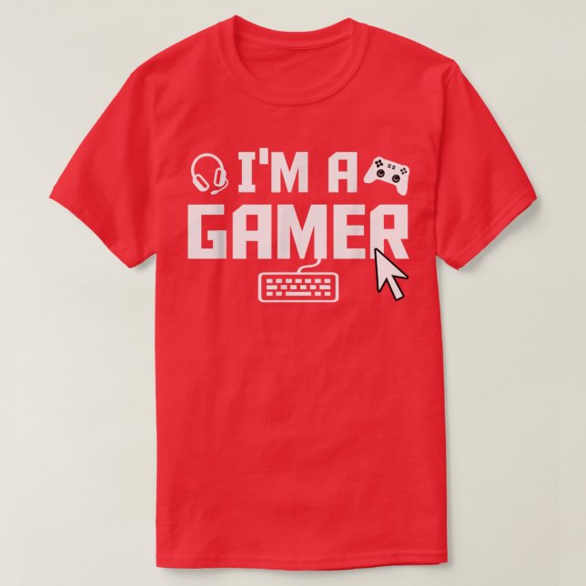 Camiseta I'm A Gamer Video Game Player Gaming Nerd Geek Pc  (Frente do Design)