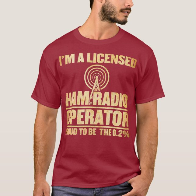 Camiseta Im A Licensed Ham Radio Operator (Frente)