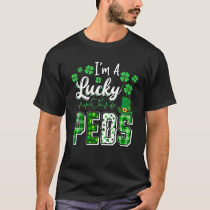 Camiseta I'm A Lucky Peds Nurse Shamrock Leprechaun St Patr