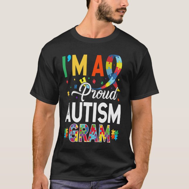 Camiseta I'm a Proud Autism Gram Matching Autism Awareness  (Frente)