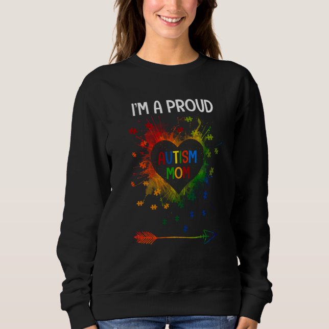 Camiseta I'm A Proud Autism Mom Autism Awareness Month Moth (Frente)