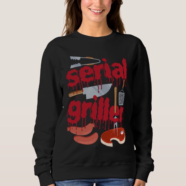 Camiseta I'm A Serial Griller Funny Men Grill Barbeque Fath (Frente)