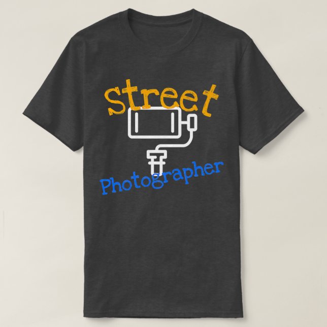 Camiseta Im A Street Photoógrafo Selfie Stick (Frente do Design)