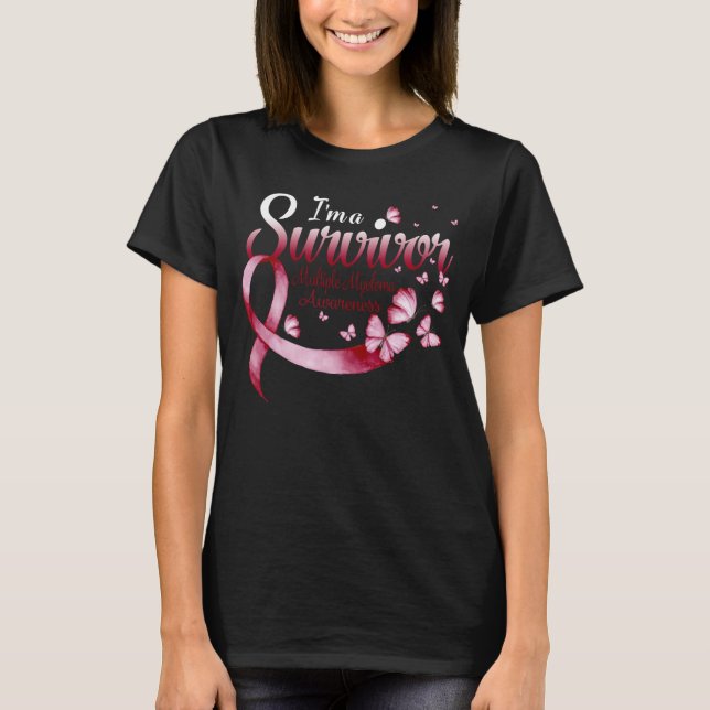 Camiseta I'm A Survivor Multiple Myeloma Awareness Butterfl (Frente)