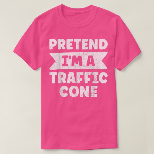 Camiseta I'm A Traffic Cone Costume Orange Lazy Halloween 5 (Frente do Design)