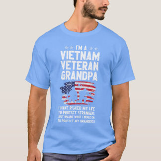 Camiseta Im A Vietnam Veteran Grandpa USA Flag Veterans Day
