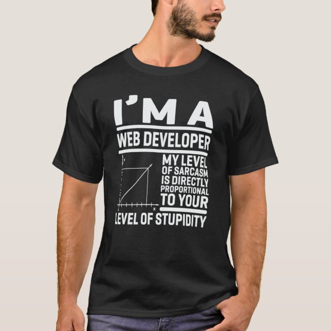 Camiseta I'm A Web Developer My Level Of Sarcasm Is Directl (Frente)