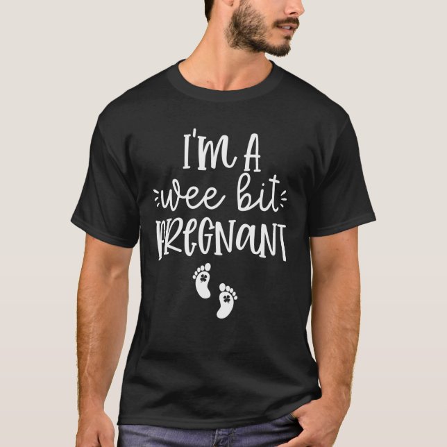Camiseta I'm A Wee Bit Pregnant Irish St Patricks Pregnancy (Frente)
