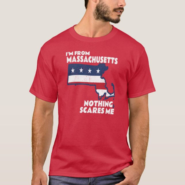 Camiseta Im Afastado Das MÃES Do Estado De Massachusetts Na (Frente)
