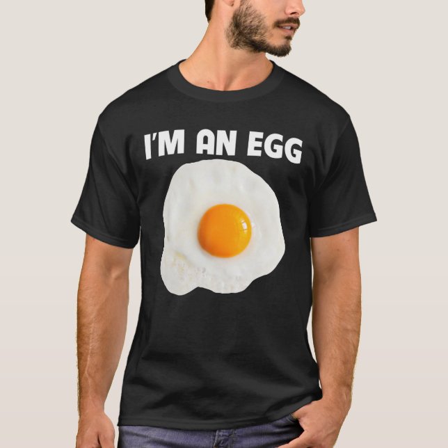 Camiseta I'm An Egg Costume Gift Halloween Fried Egg Costum (Frente)