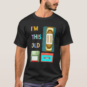Camiseta Im Antigo - Disquete De Fita Em Cassete Vhs Retroa