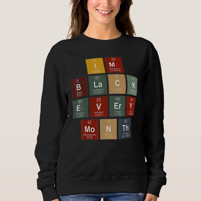 Camiseta I'm Black History Month Science Periodic Table of  (Frente)
