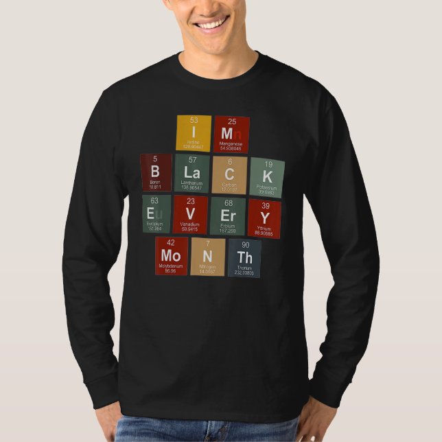 Camiseta I'm Black History Month Science Periodic Table of  (Frente)