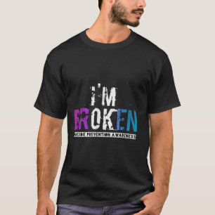 Camiseta Im Chá & Quebrado; Prevenir Suicídio De Fita Ro