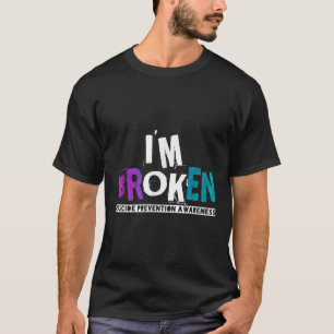 Camiseta Im Chá & Quebrado; Prevenir Suicídio De Fita Ro