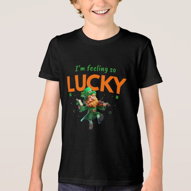 Camiseta I'm Feeling So Lucky - Shamrock & Leprechaun (Frente)