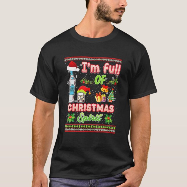 Camiseta I'm Full Of Holiday Spirit Vodka  Drinking (Frente)