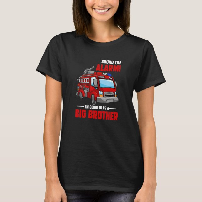 Camiseta I'm Going to Be a Big Brother - Firetruck Baby Rev (Frente)