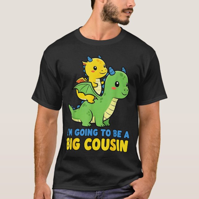 Camiseta I'm Going To Be A Big Cousin Baby Reveal 2026 Drag (Frente)