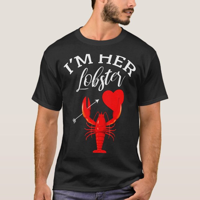 Camiseta Im Her Lobster Heart Couple Matching Gift Valentin (Frente)