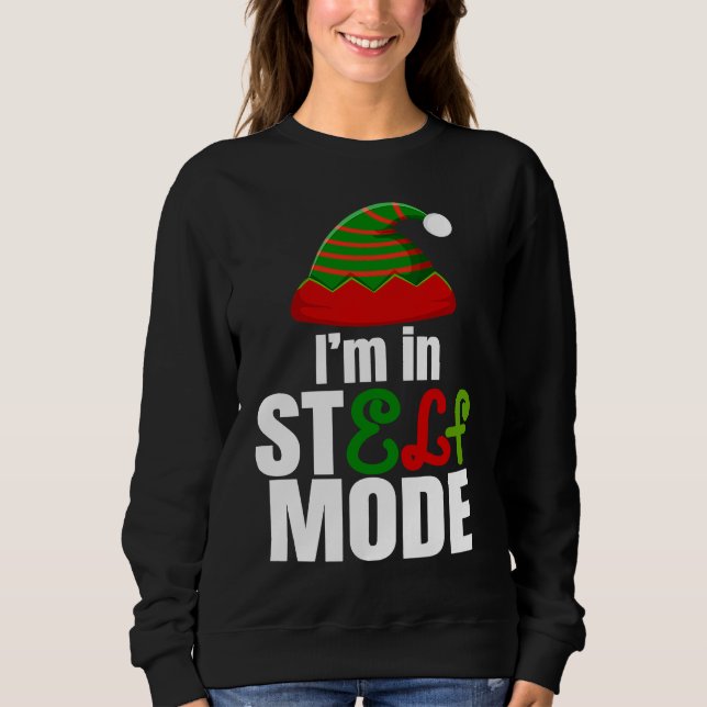 Camiseta I'm in StELF mode Cute Christmas Elf Hat Elf Chris (Frente)