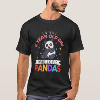 Camiseta I'M Just A 6 Who Loves Pandas Panda