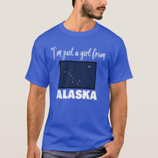 Camiseta Im just a girl from Alaska State pride design for 