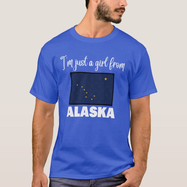 Camiseta Im just a girl from Alaska State pride design for  (Frente)