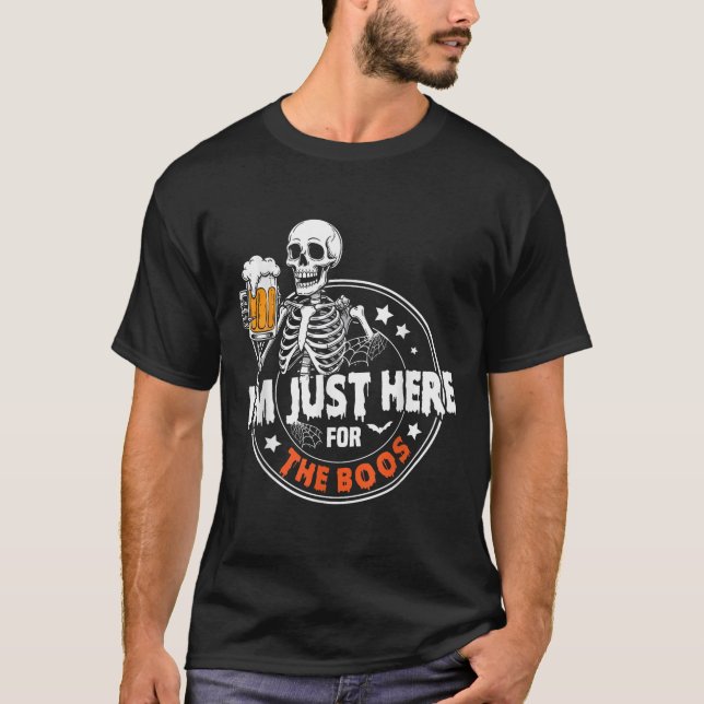 Camiseta I'm Just Here For The Boos Cute Ghost Halloween Co (Frente)