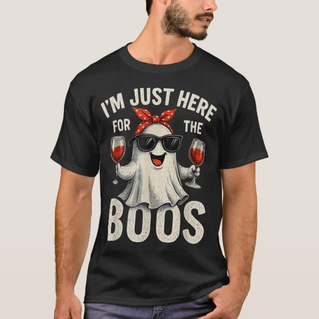 Camiseta I'm Just Here For The Boos Halloween Women Ghost C (Frente)