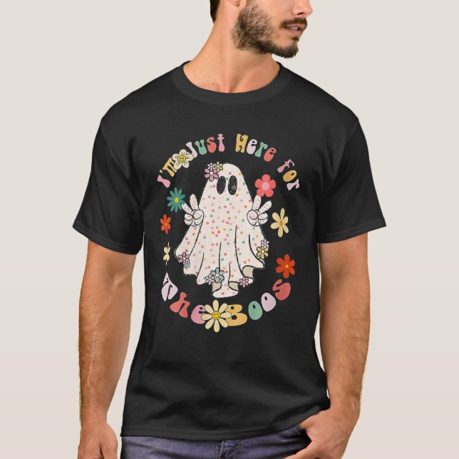Camiseta I'm Just Here For The Boos Halloween Women Ghost C (Frente)
