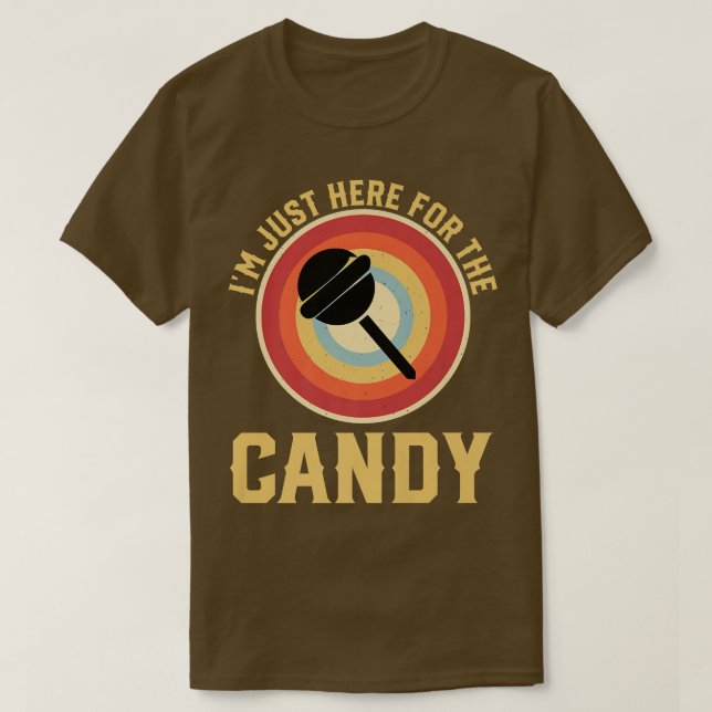 Camiseta I'm Just Here For The Candy Funny Halloween Party  (Frente do Design)