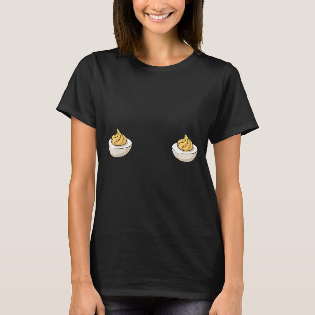 Camiseta I'm Just Here For The Deviled Eggs Funny Couple Ma (Frente)