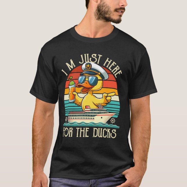 Camiseta I'm Just Here for the Ducks Funny Rubber Ducks Cru (Frente)
