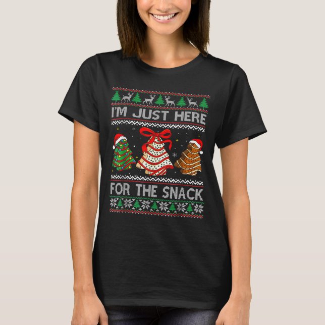 Camiseta I'm Just Here For The Snack Christmas Cakes Debbie (Frente)