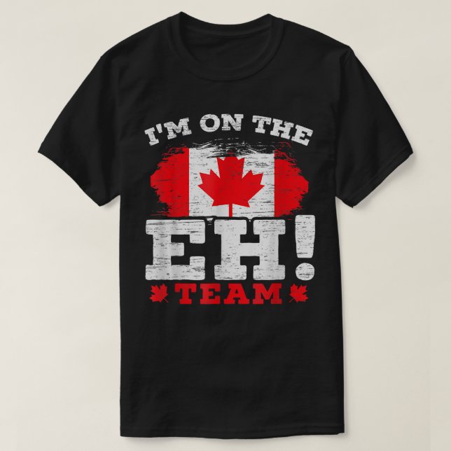 Camiseta Im Na Equipe Do EH, Canadá, Maple Leaf (Frente do Design)