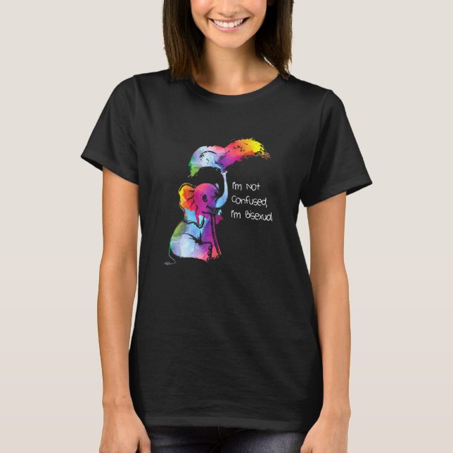 Camiseta Im Não Confundida Im Comunidade Bisexual Do Arco A (Frente)