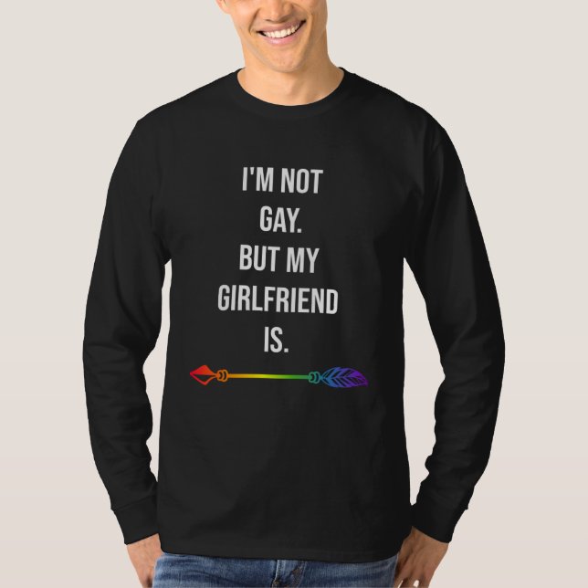 Camiseta Im Not A Lesbian But My Girlfriend Is Lesbian Coup (Frente)