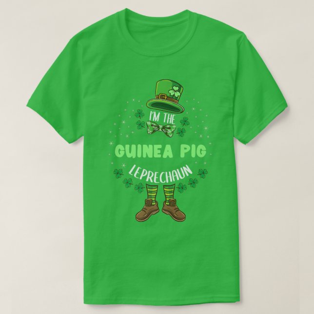 Camiseta Im O Dia de São Patrício De Leprechaun Da Guiné (Frente do Design)