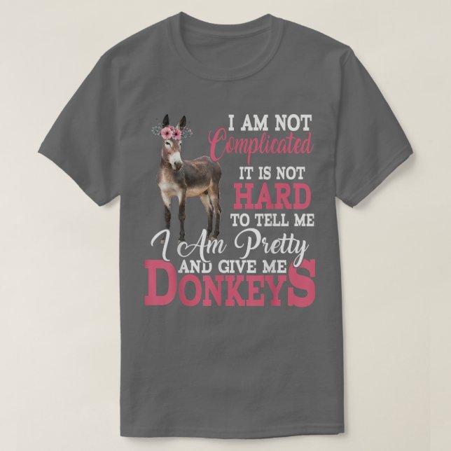 Camiseta I'm Pretty And Give Me Donkeys Funny Floral Donkey (Frente do Design)