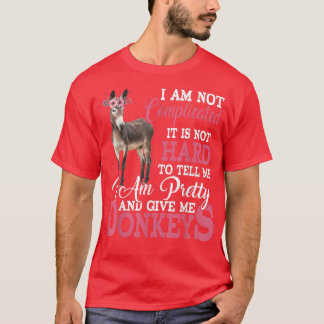 Camiseta I'm Pretty And Give Me Donkeys Funny Floral Donkey